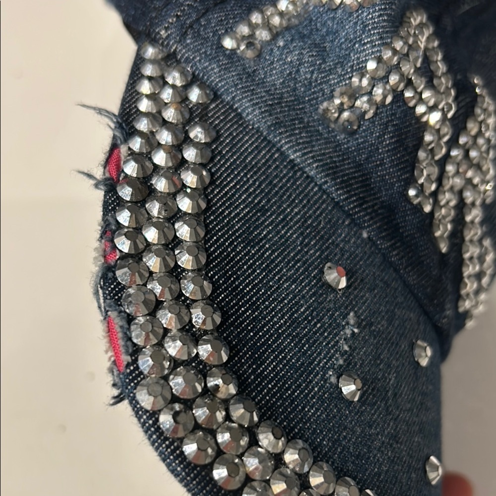 Denim Paris Rhinestone Cap NWOT - Picture 6 of 7